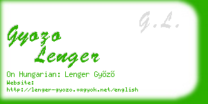 gyozo lenger business card