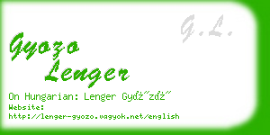 gyozo lenger business card